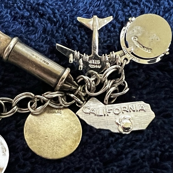 FINAL Price…..Sterling Silver Charm Bracelet A Travelers Delight - Picture 2 of 12